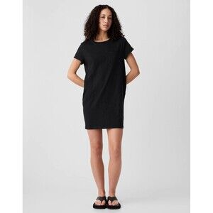 New Gap 100% Cotton Black T-Shirt Summer Dress Small NWT‎ Pocket Travel Classic